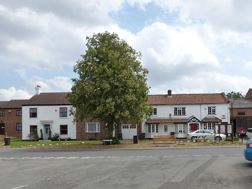 Cottages and the post office on Front Street, Appleton Wiske