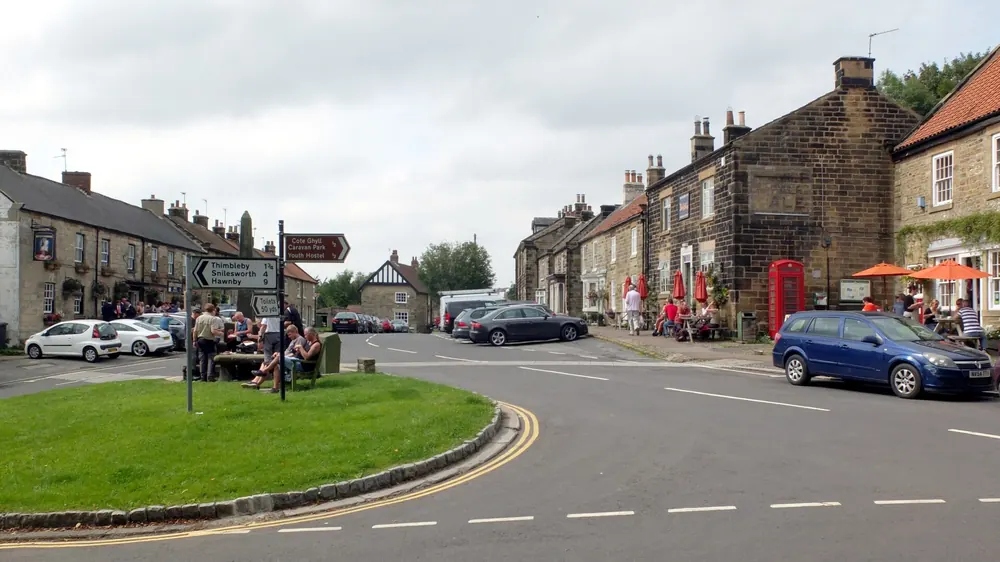 Stone houses on West End, seen from South End, Osmotherley